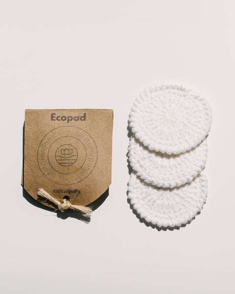 Kit com 3 Ecopad 100% algodão natural
